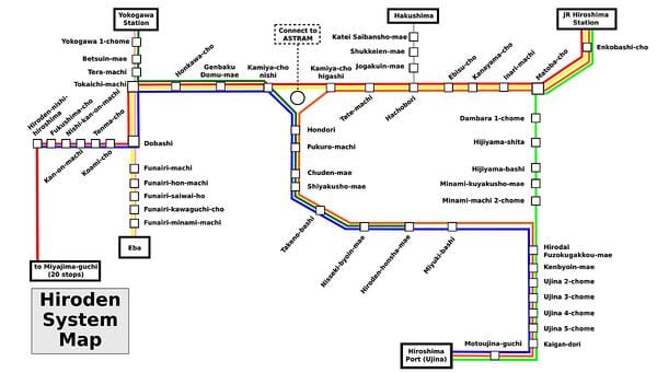 Mapa Hiroszimy