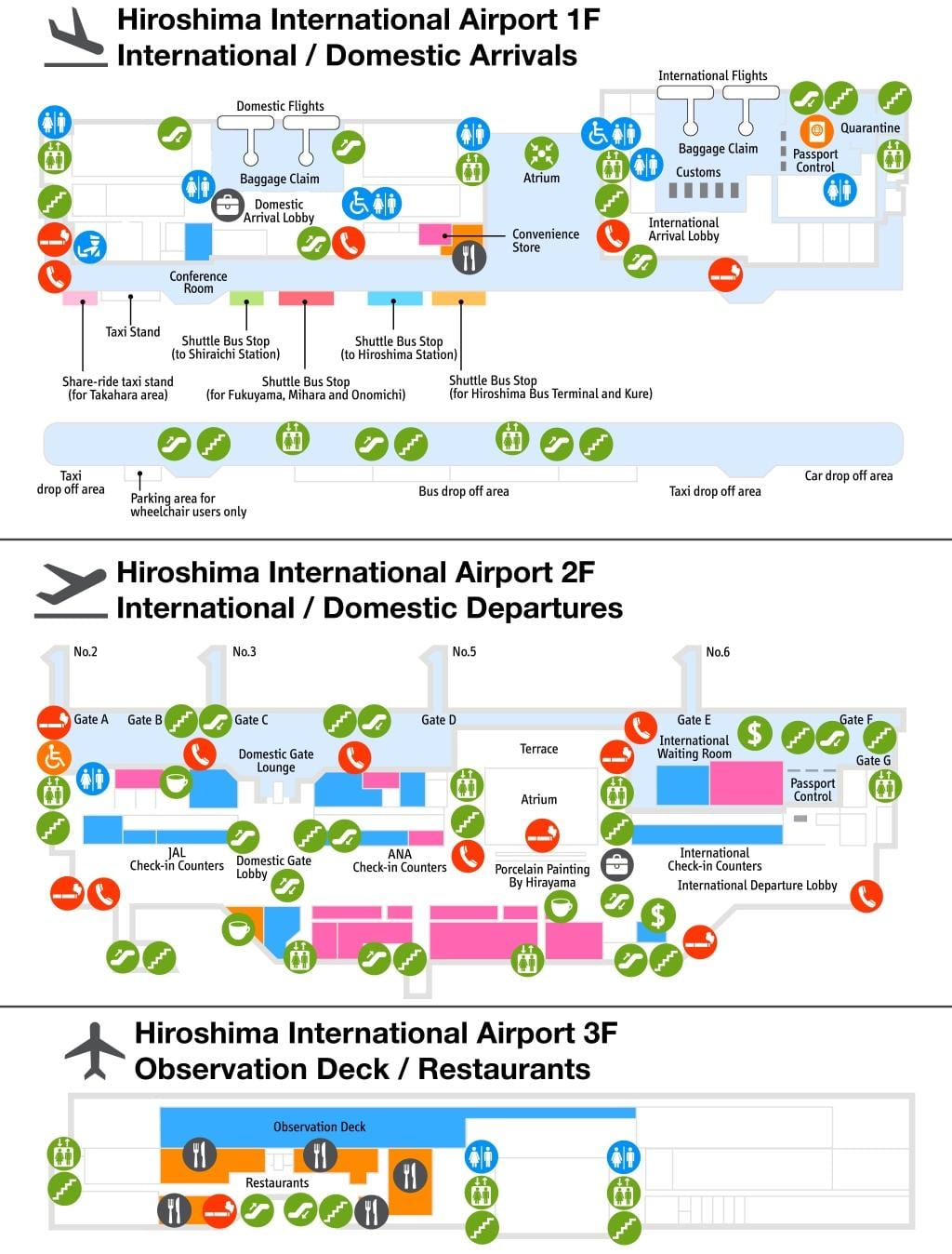 Mapa Hiroshima lotnisko