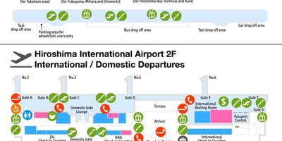 Mapa Hiroshima lotnisko